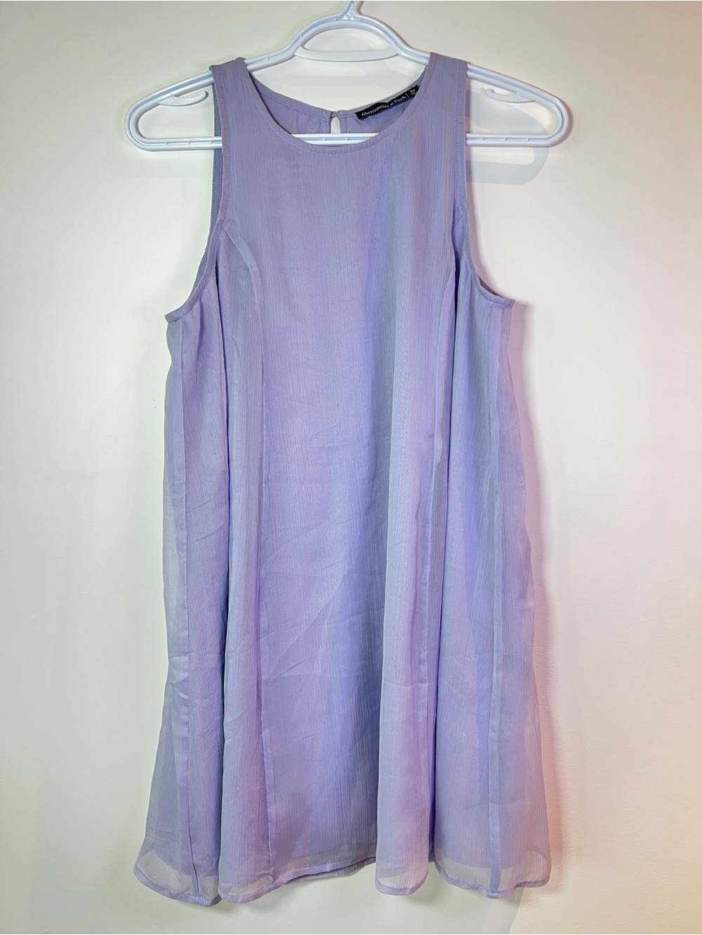 Abercrombie & Fitch Women’s Small Chic Sleeveless Lavender Chiffon Summer Dress